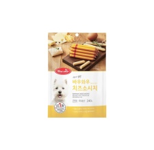 Bánh Thưởng Cho Chó Xúc Xích Phô Mai Bowwow 240g