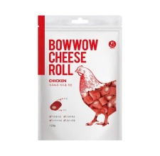 Bánh Thưởng Phô Mai Cuộn Thịt Bowwow Cheese Roll Vị Gà 120g