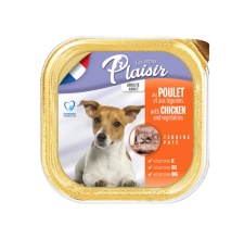 Pate Cho Chó Lớn Plaisir Vị Gà Và Rau 300g