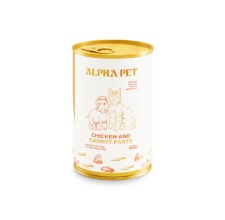 Pate Cho Chó Mèo Alpha Pet Lon 400g Vị Ức Gà Và Cà Rốt