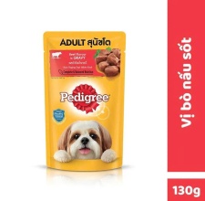 Pate Cho Chó Pedigree Adult 130g Vị Bò nấu sốt