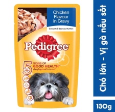 Pate Cho Chó Pedigree Adult 130g Vị Gà nấu sốt