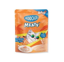 Pate Moochie Meaty vị Cá ngừ và Cá hồi (Jelly) cho mèo