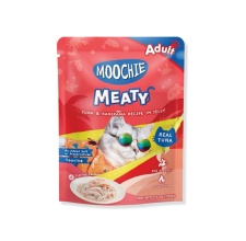 Pate Moochie Meaty vị Cá ngừ và Thanh cua (Jelly) cho mèo