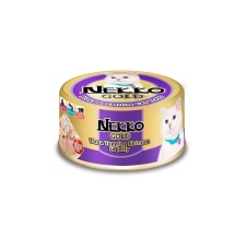 Pate Nekko Gold lon cho mèo loại Cá ngừ - Cá cơm sữa (Jelly)