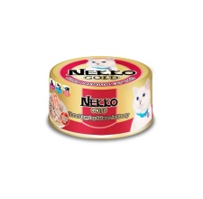 Pate Nekko Gold lon cho mèo loại Cá ngừ - Cá hồi (Gravy)