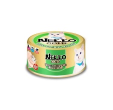 Pate Nekko Gold lon cho mèo loại Cá ngừ - Dầu dừa (Creamy)