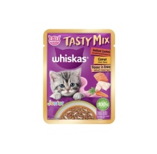 Pate Whiskas Tasty Mix vị hải sản mèo con