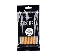 Snack Cho Chó Que Jerky BowWow 50g Vị Cá Hồi Và Phô Mai