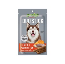 Snack Thưởng JERHIGH DUO Stick 50g Vị Gan Và Bí đỏ