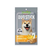 Snack Thưởng JERHIGH DUO Stick 50g Vị Sữa Và Chuối