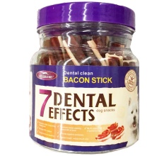 Xương cho chó gặm dạng que vị thịt hun khói VEGEBRAND 7 Dental Effects Bacon Stick