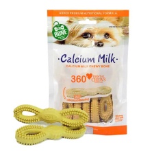 Xương cho chó gặm vị sữa VEGEBRAND 360 Calcium Milk Bone