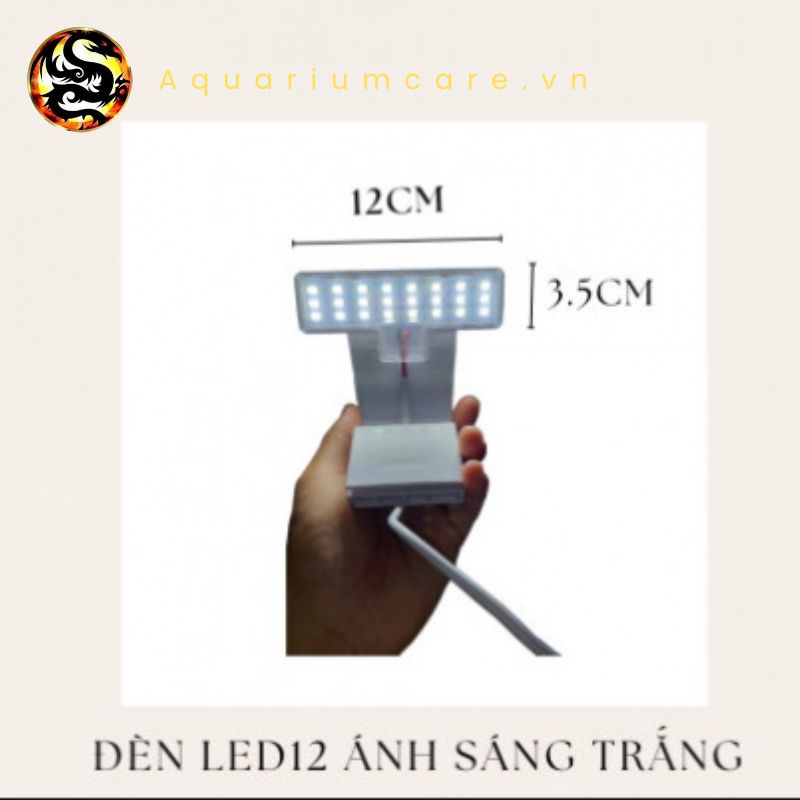 Đèn LED 12 Ánh Sáng Trắng Kẹp Thành Hồ Cá