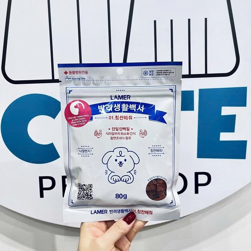 Bánh Thưởng Cho Chó Viên Gà Tây Lamer Petpedia (80g)
