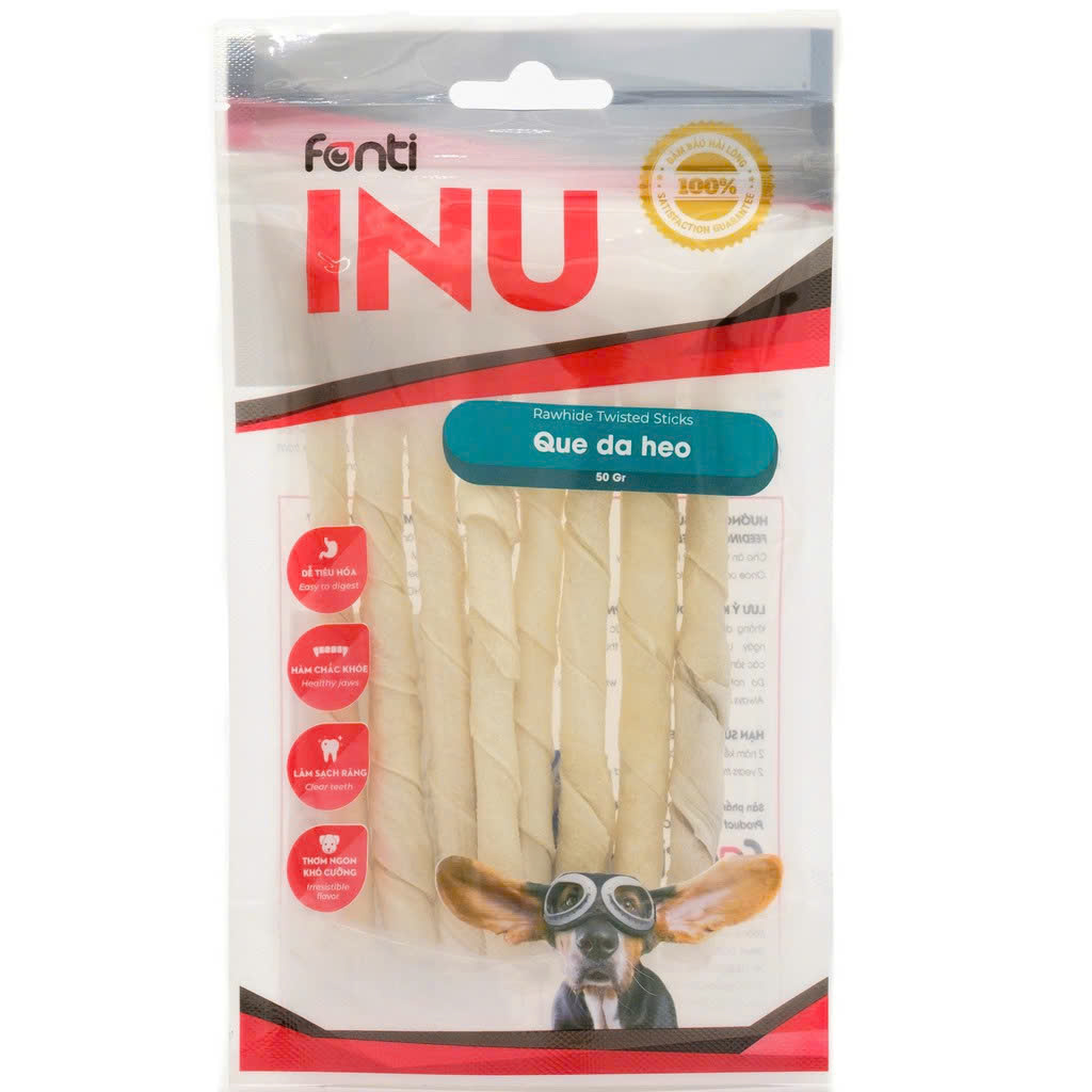 Bánh Thưởng Cho Chó Xương Gặm Fonti Inu - Que Da Heo