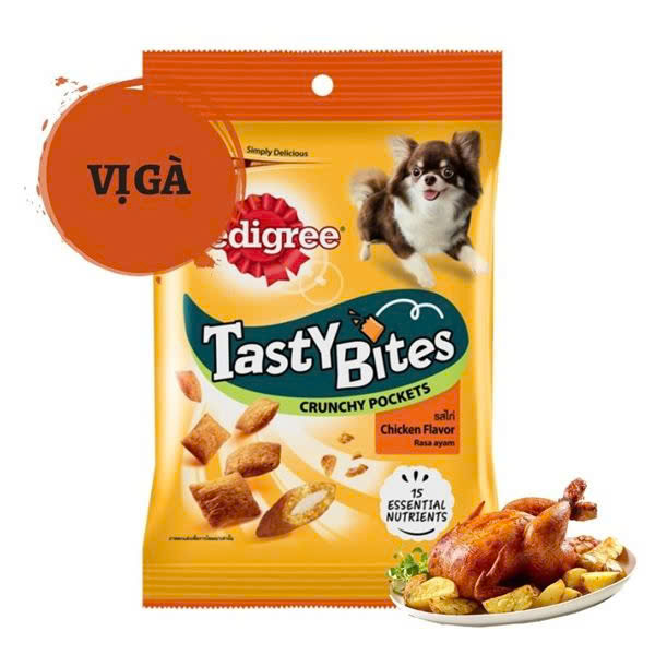 Bánh Thưởng Giòn Tan Pedigree Tasty Bites Vị Gà 60g