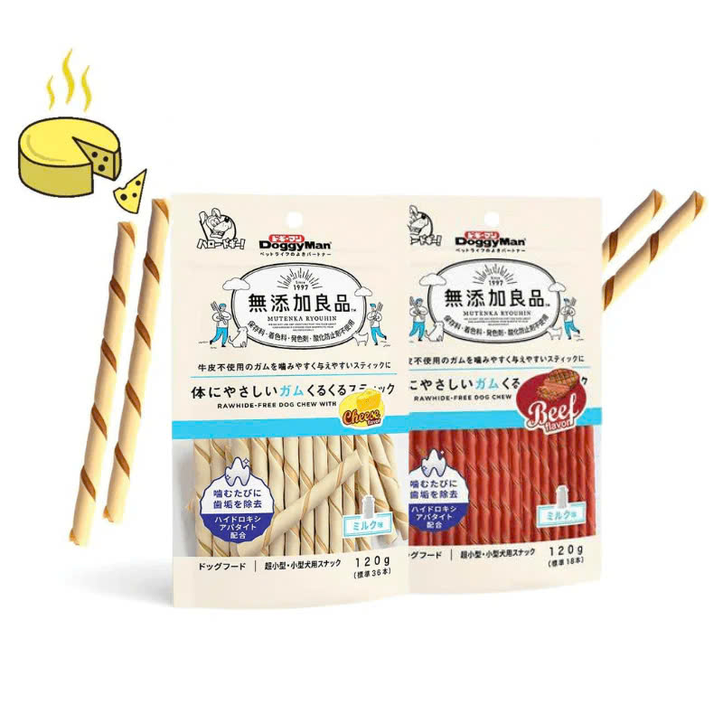 Bánh Thưởng Que Gặm DoggyMan Vị Phô Mai 120g