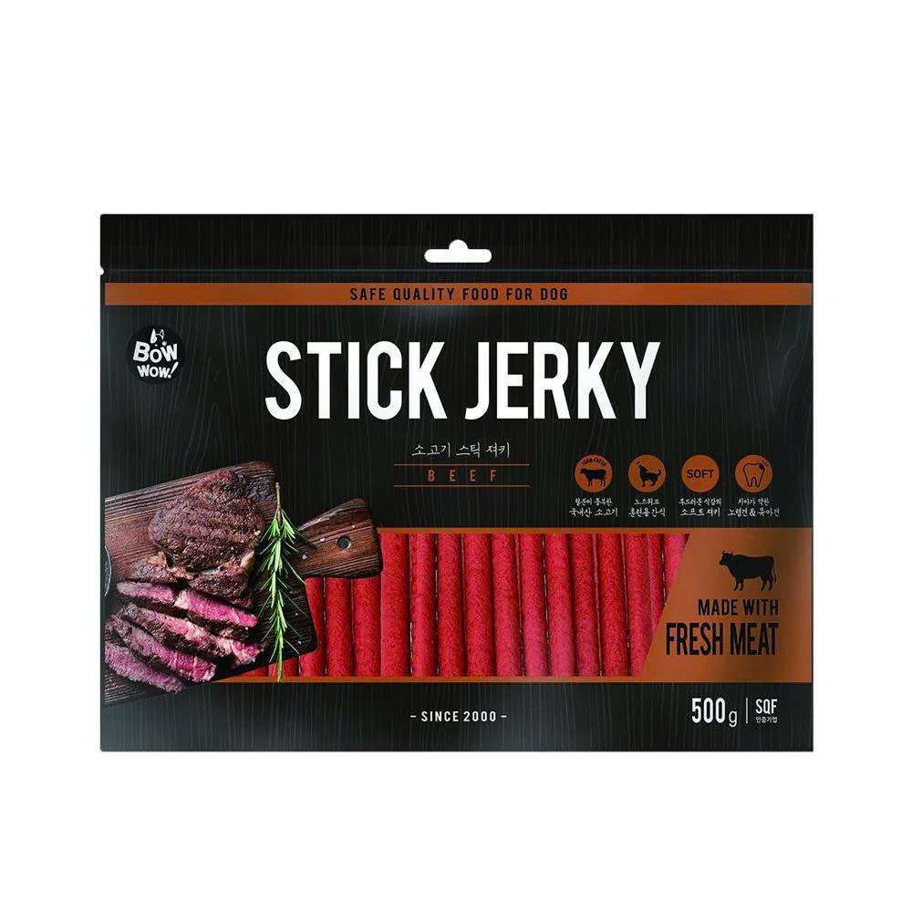 Bánh Thưởng Thịt Que BowWow Stick Jerky Vị Bò 500g