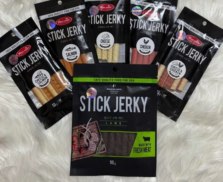 Bánh Thưởng Thịt Que BowWow Stick Jerky Vị Cừu 500g