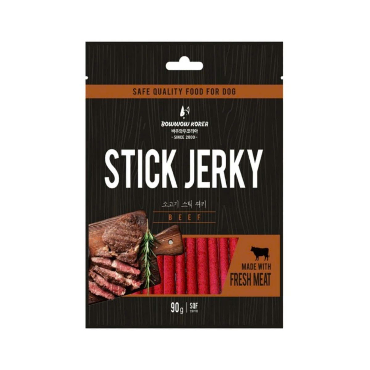 Bánh Thưởng Thịt Que BowWow Stick Jerky Vị Bò 90g