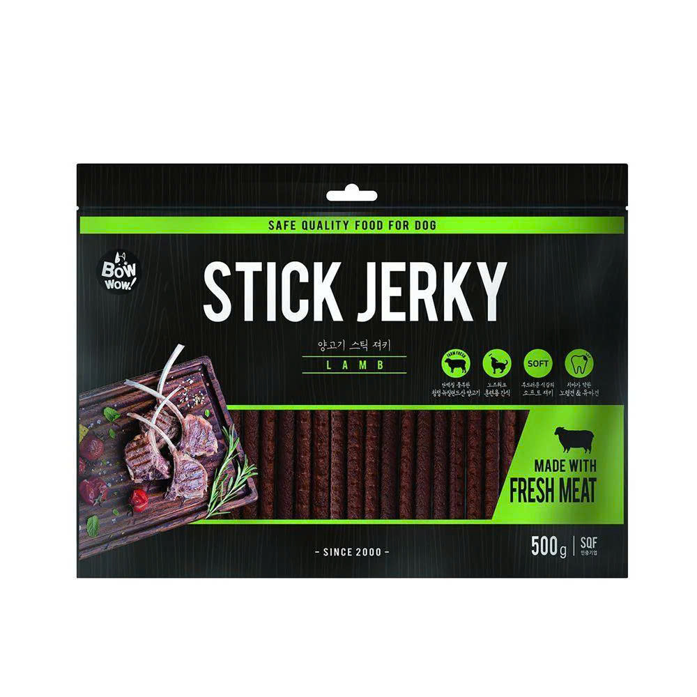 Bánh Thưởng Thịt Que BowWow Stick Jerky Vị Cừu 500g