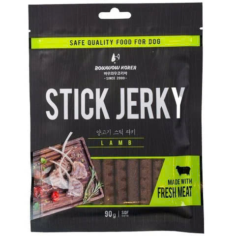 Bánh Thưởng Thịt Que BowWow Stick Jerky Vị Cừu 90g