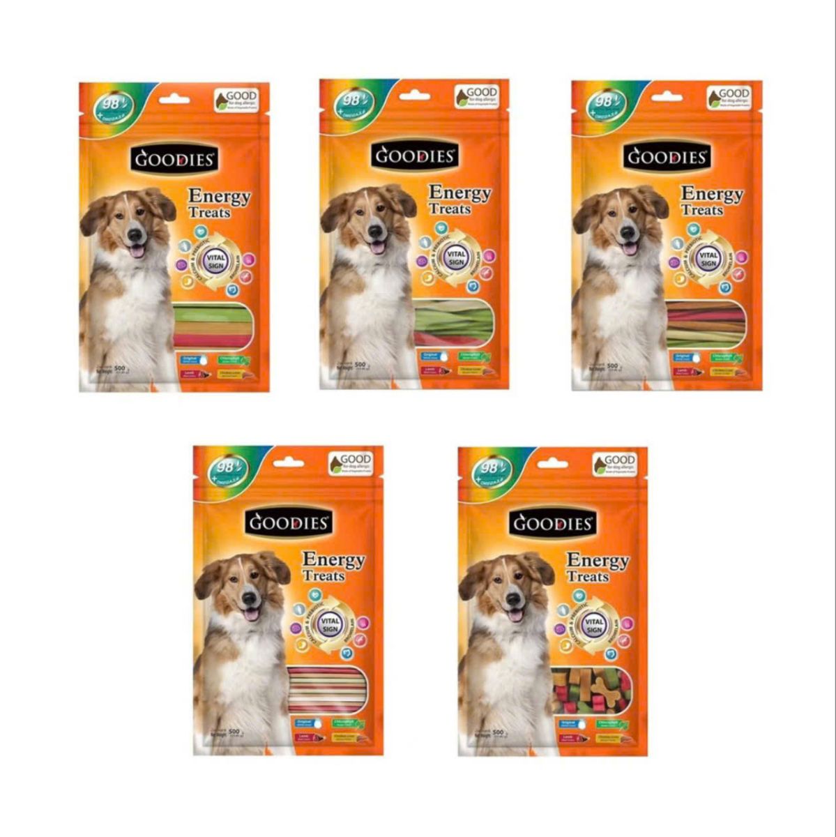 Bánh thưởng Goodies Energy Treats hình que vuông cho chó