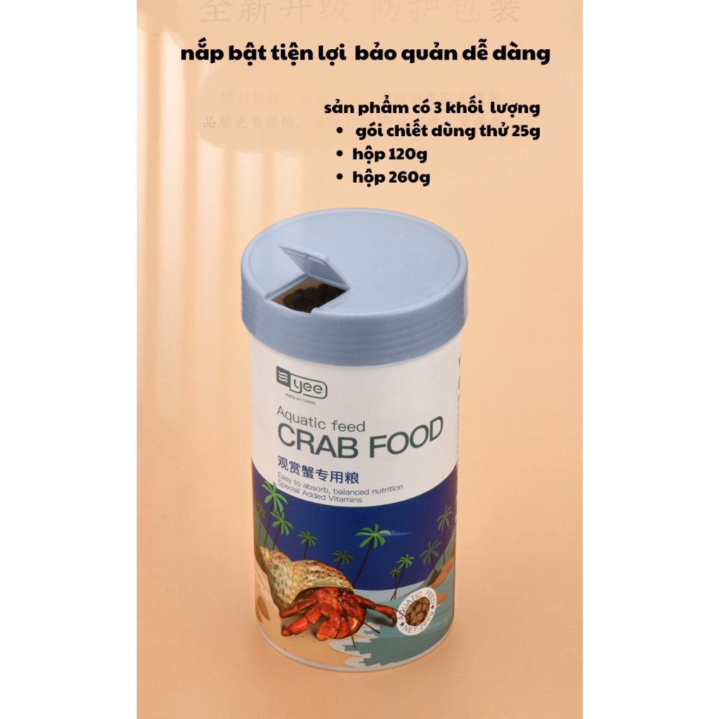 Cám Yee Crab Food – Thức Ăn Cân Bằng Dinh Dưỡng Cho Cua Cảnh