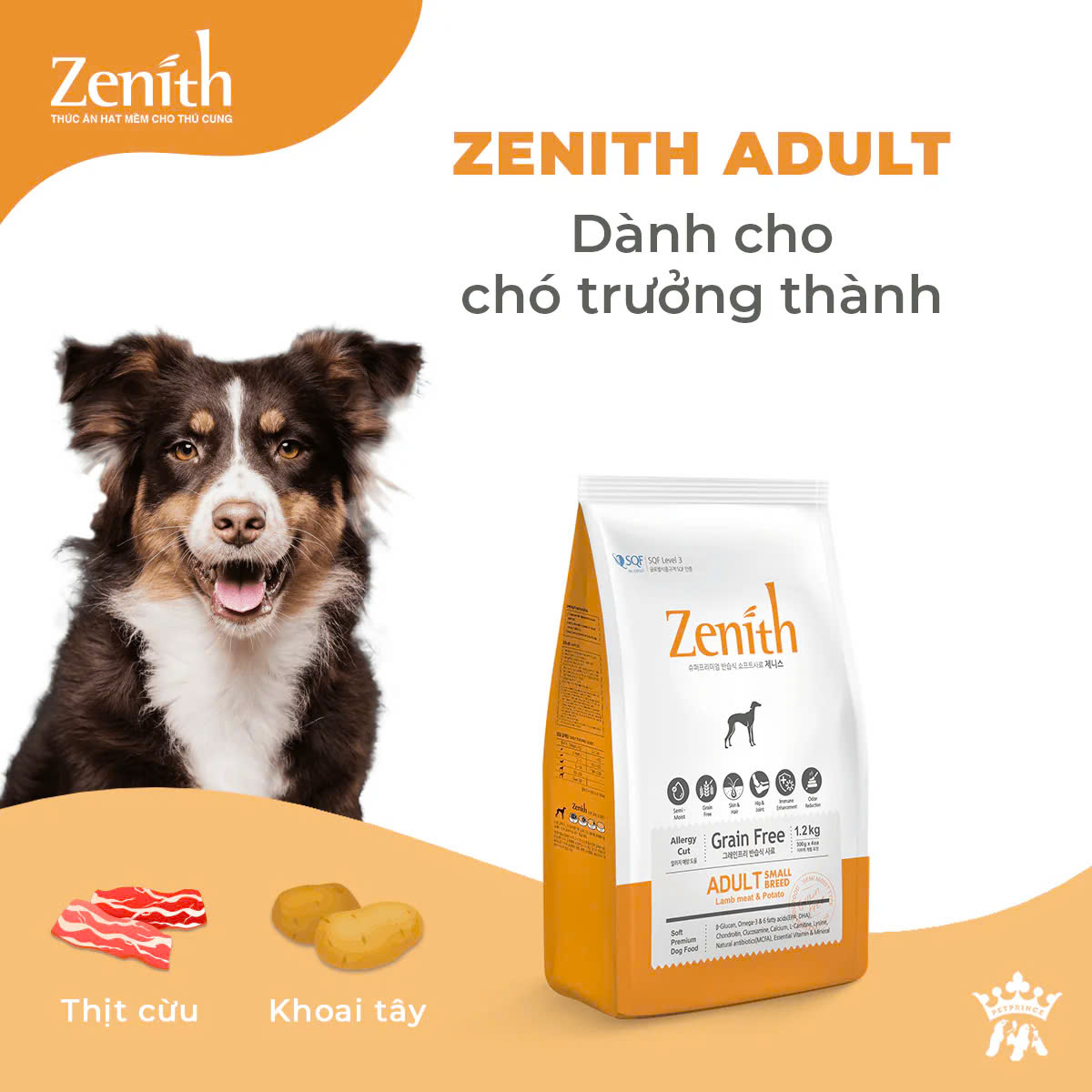 Hạt Mềm Cho Chó Trưởng Thành Zenith Adult Túi Lẻ 300g