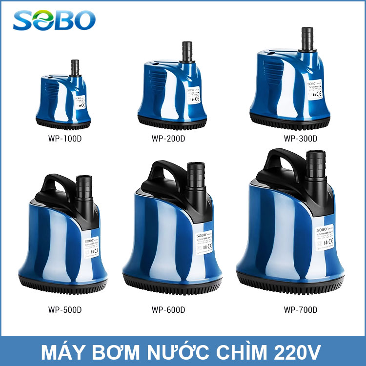 Máy Bơm Chìm Hồ Cá 220V 80W 5000L SOBO WP-600D