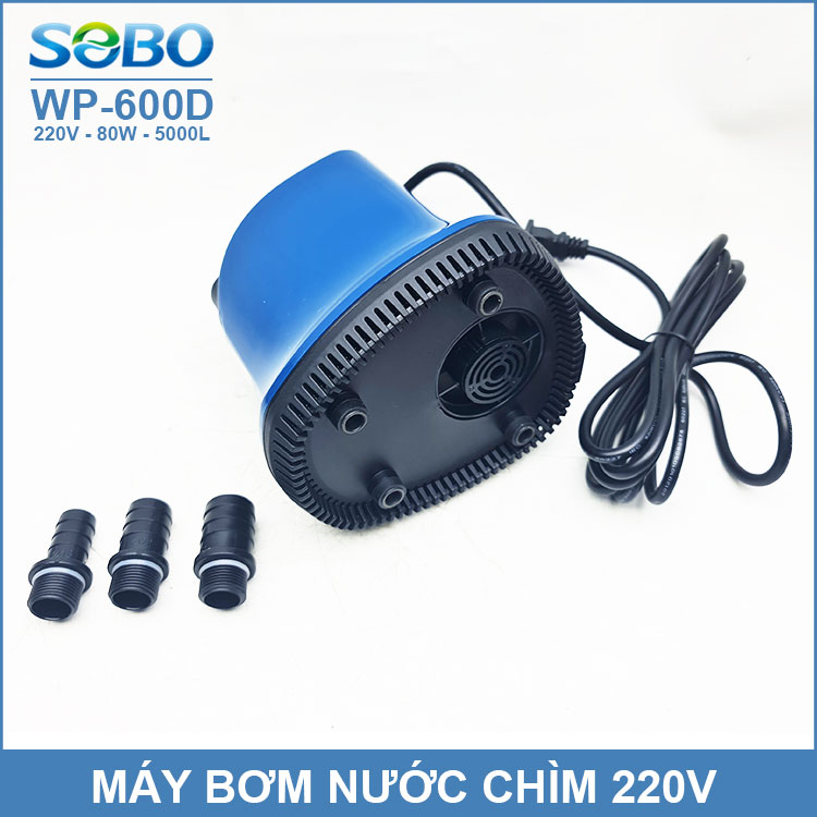 Máy Bơm Chìm Hồ Cá 220V 80W 5000L SOBO WP-600D