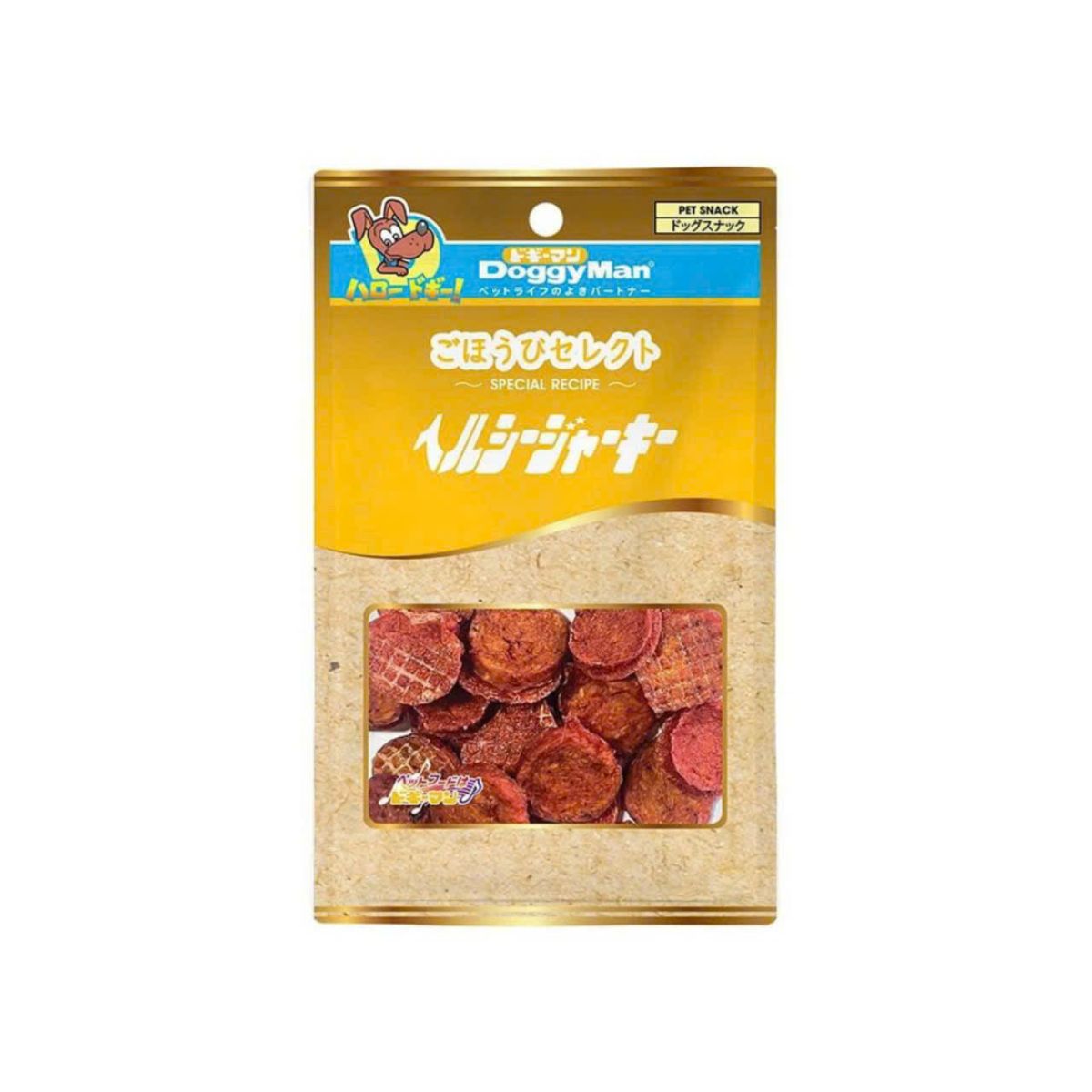 Miếng gà sấy bổ sung thịt bò Doggyman 90g cho chó