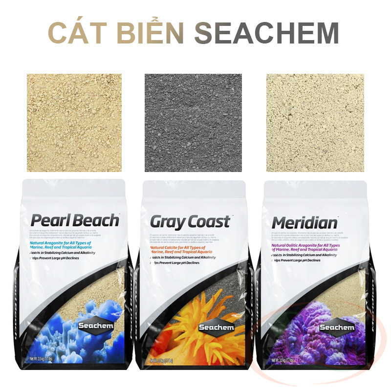 Nền hồ cá nước mặn - Seachem Pearl Beach 10kg