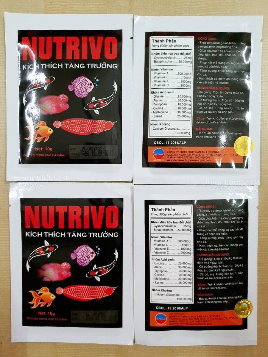 Nutrivo Kích Thích Tăng Trưởng Cho Cá Cảnh