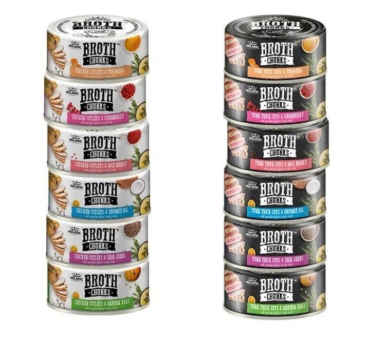 Pate Absolute Holistic Broth Chunks Vị Cá ngừ cắt khúc và Cranberry 80g