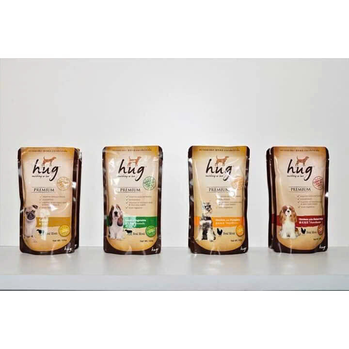 Pate Cho Chó Hug Bổ Sung Chất Xơ 120g Loại Gà Và Khoai Lang