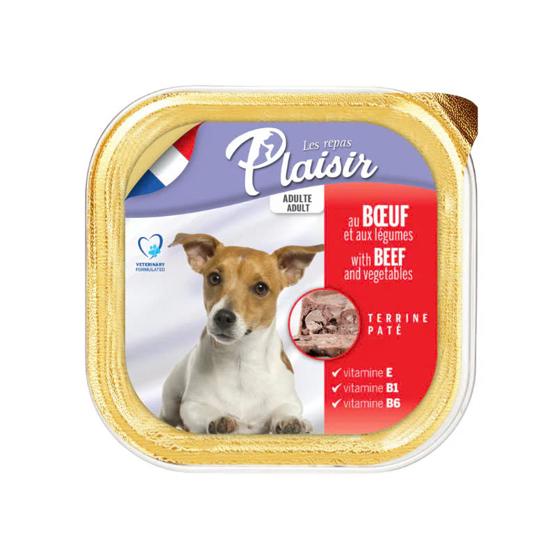 Pate Cho Chó Lớn Plaisir Vị Bò 300g