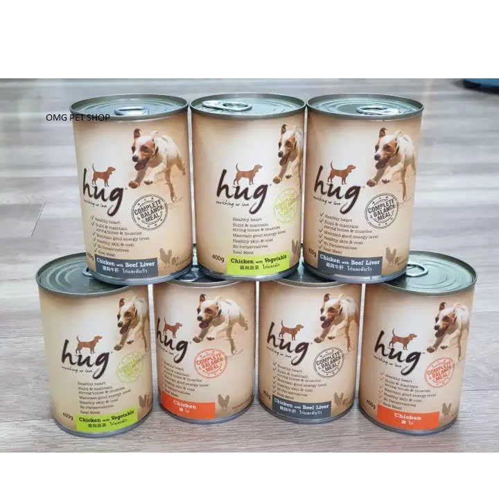 Pate Cho Chó Mọi Lứa Tuổi Hug Nhiều Vị (Lon 400g)