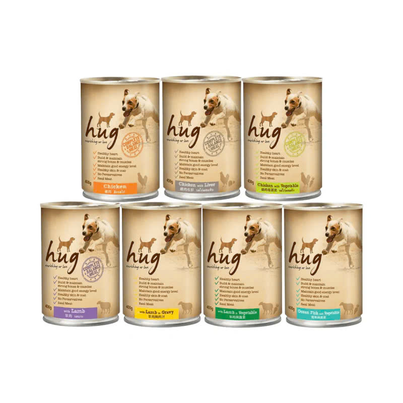 Pate Cho Chó Mọi Lứa Tuổi Hug Nhiều Vị (Lon 400g)