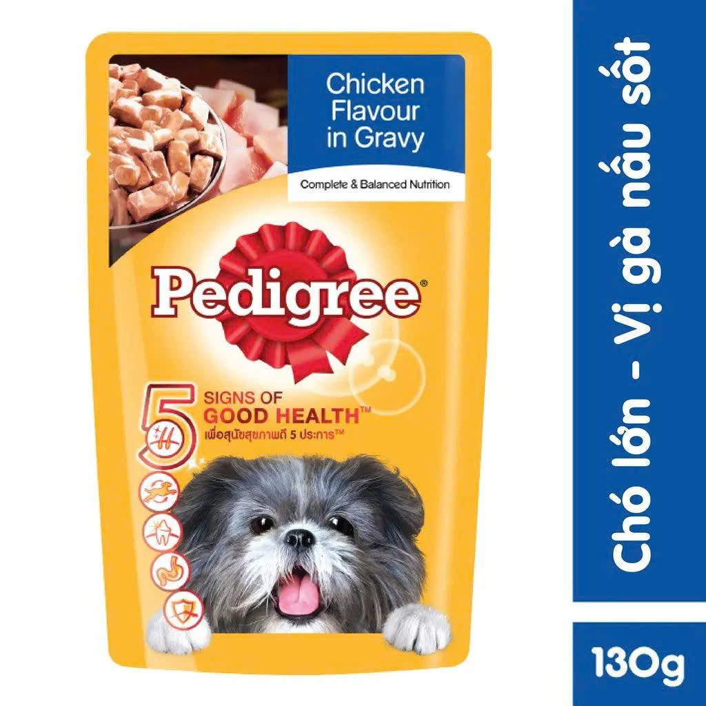 Pate Cho Chó Pedigree Adult 130g Vị Gà nấu sốt