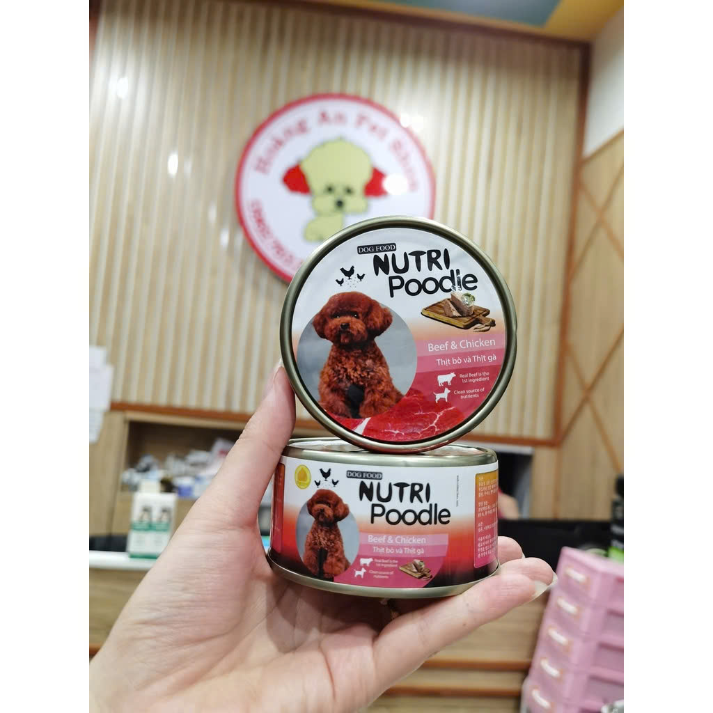 Pate Cho Chó Poodle Mọi Lứa Tuổi Nutri Poodle (Lon 160g)