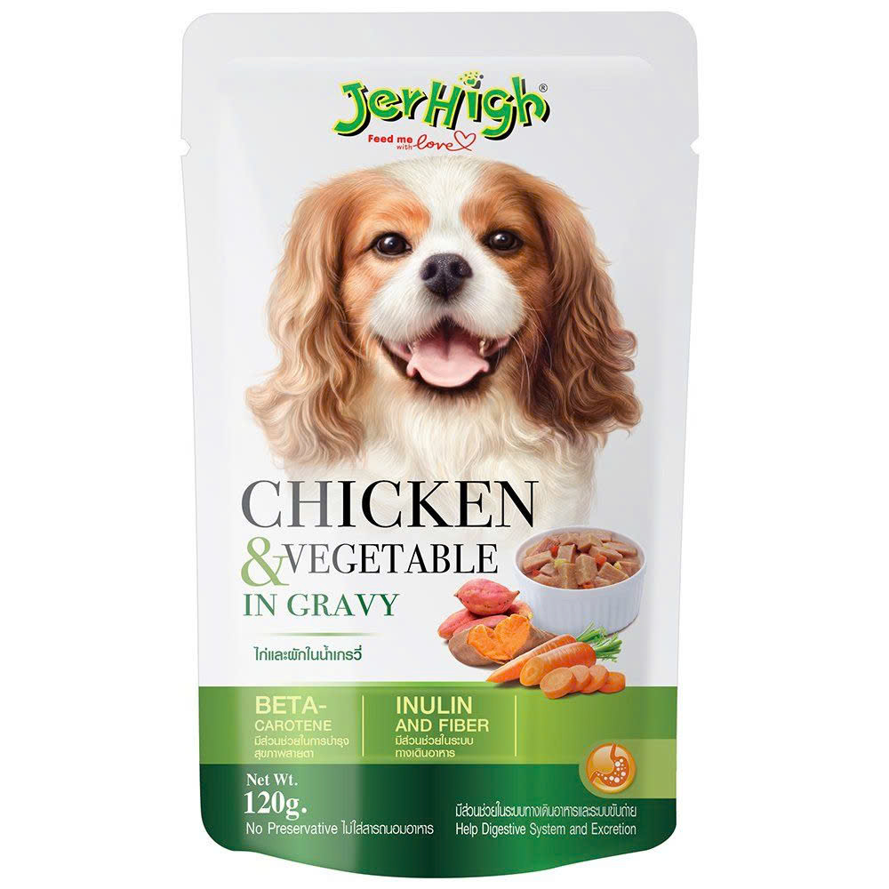 Pate Jerhigh Gravy 120g Cho Chó Vị Gà và rau củ