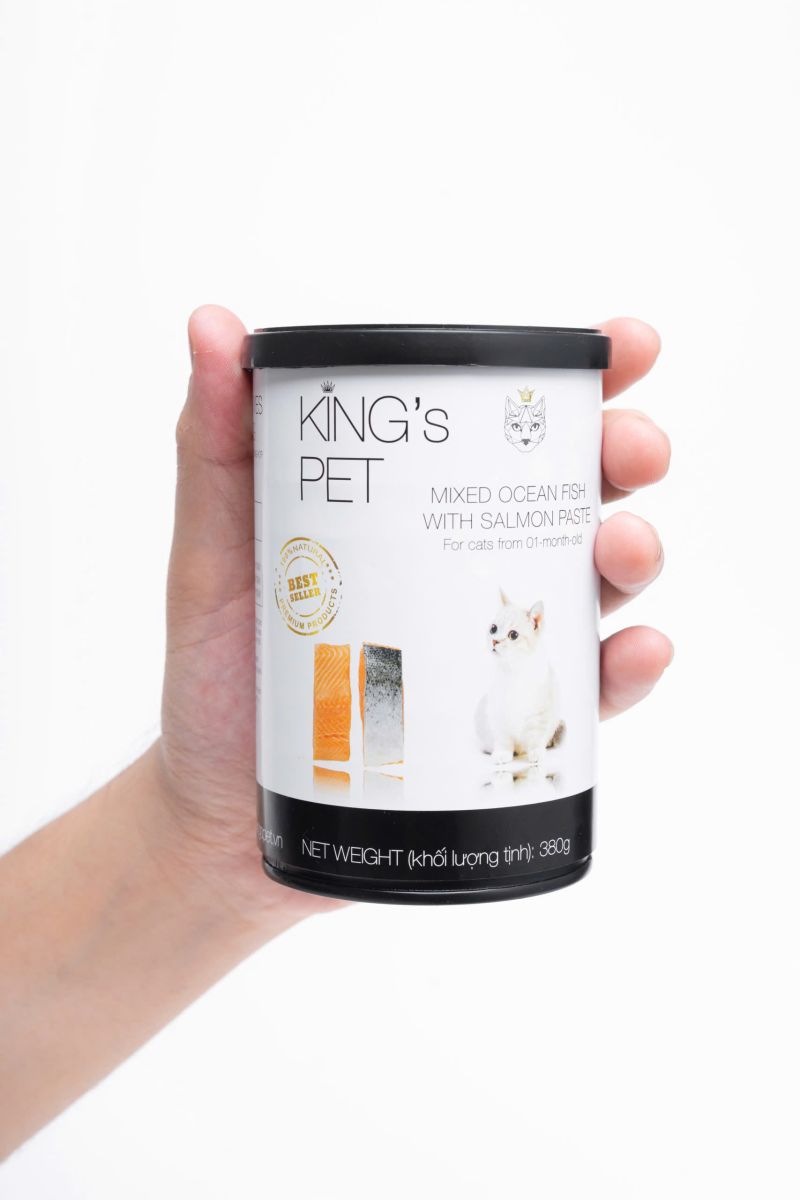 Pate Thịt Tươi Kings Pet (Lon 380g) Loại Cá Hồi