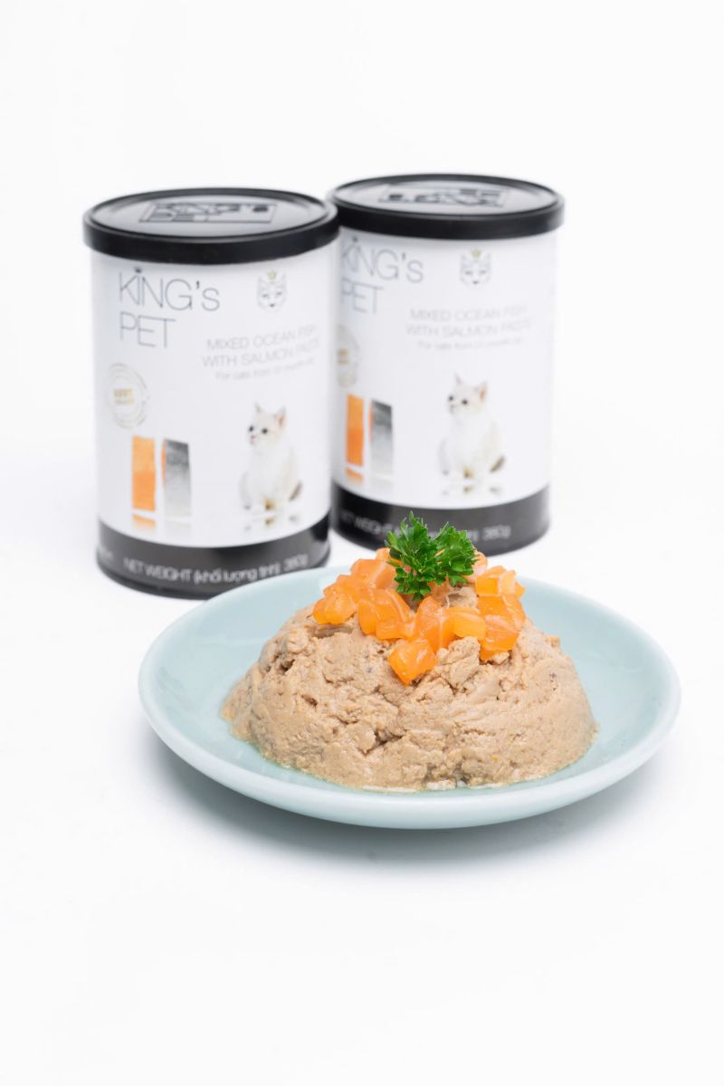 Pate Thịt Tươi Kings Pet (Lon 380g) Loại Cá Hồi