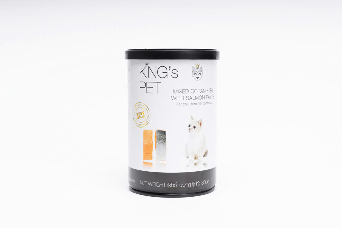 Pate Thịt Tươi Kings Pet (Lon 380g) Loại Cá Hồi