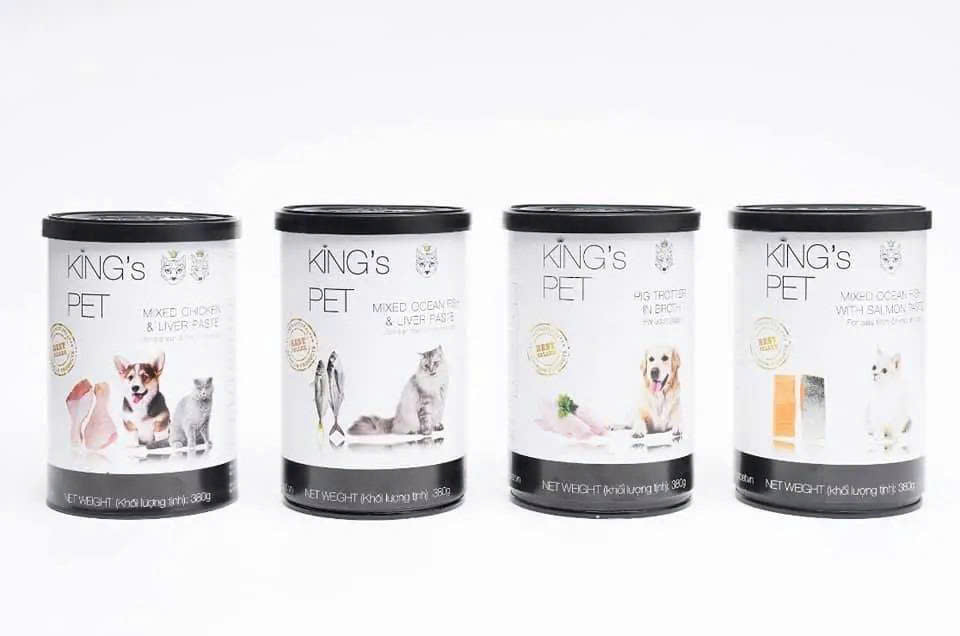 Pate Thịt Tươi Kings Pet (Lon 380g) Loại Gà Cá Mix