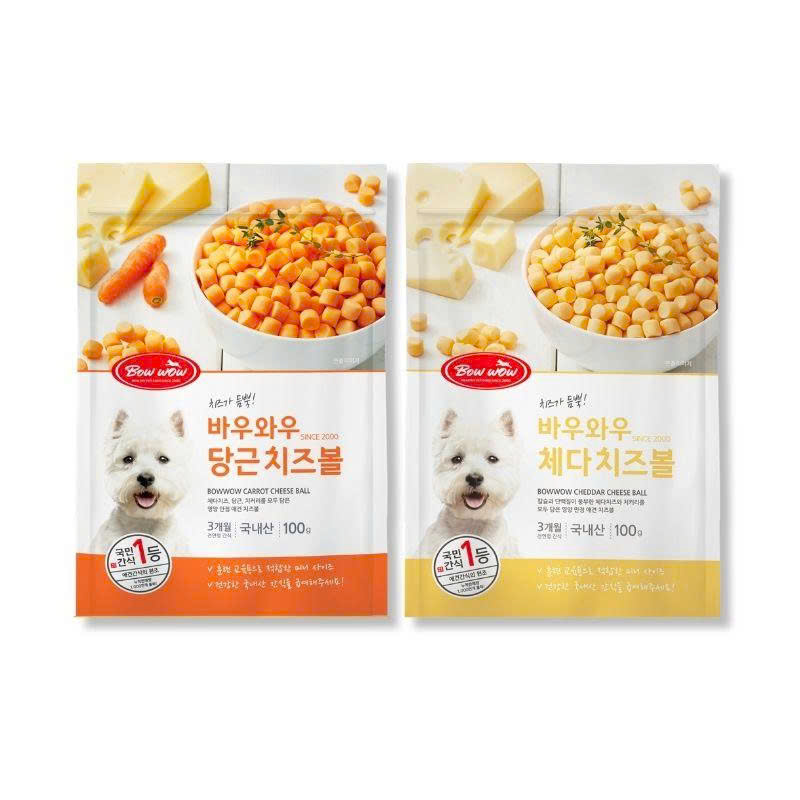 Phô Mai Cà Rốt Cho Chó Bowwow Cheese Ball (100g)