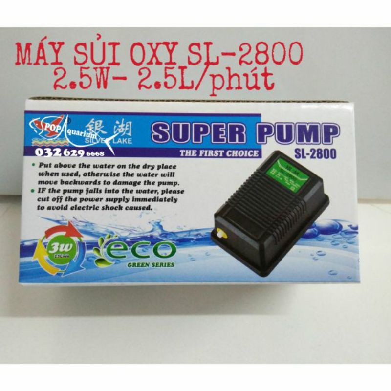 Sủi oxy mini 1 vòi Super Pump Sl 2800