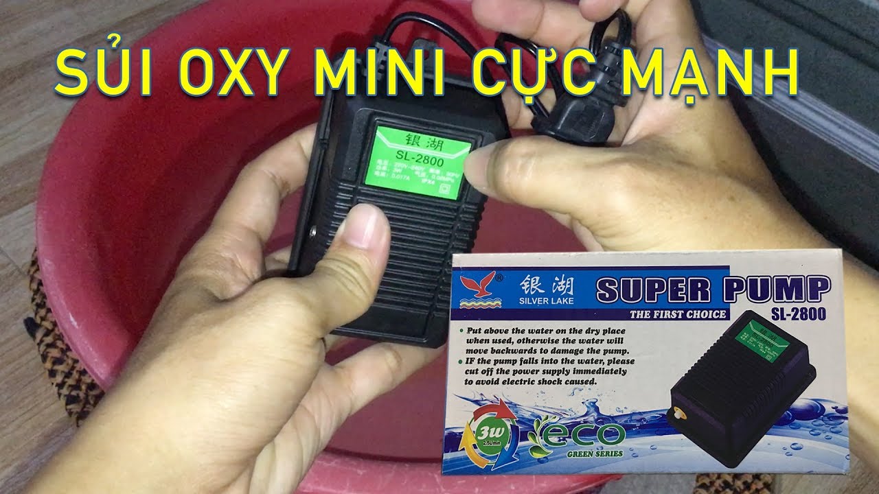 Sủi oxy mini 1 vòi Super Pump Sl 2800